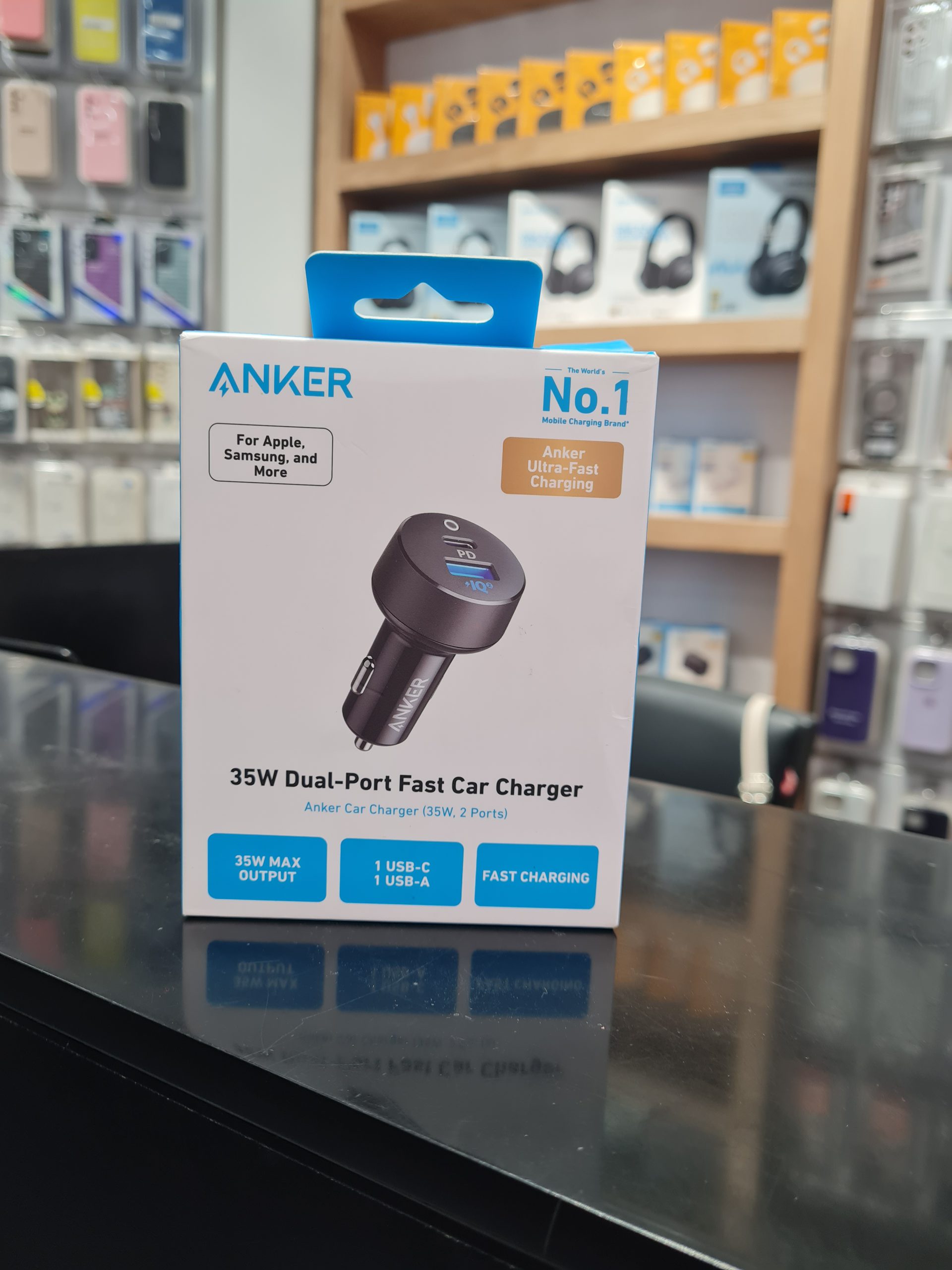شارژر فندکی انکر 35W مدل A2732HF1 ا Anker A2732HF1 car charger 35W