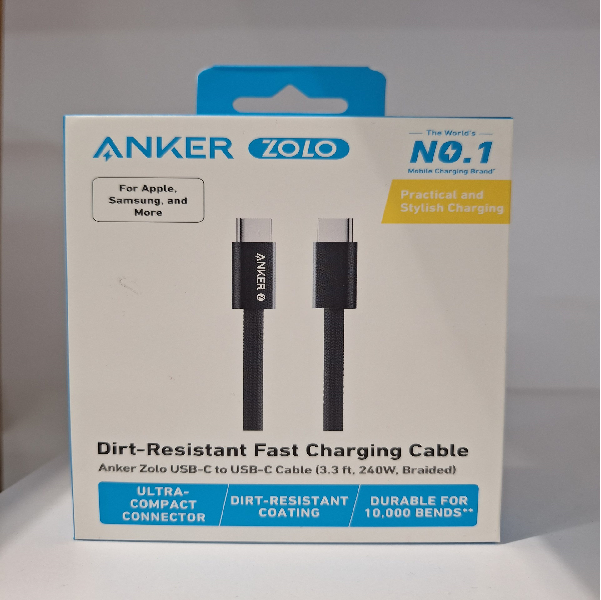 کابل دو طرف تایپ سی انکر A8060H12 طول 182سانتیمتر ا Zolo USB-C to USB-C Cable 182cm A8060H12